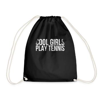 Cool Girl Game Tennis Design pour les fans de tennis - Sac de sport léger - noir - Devant