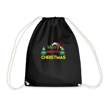 Fröhliche Quarantäne-Weihnachten Ugly Christmas - Turnbeutel - Schwarz - Vorne