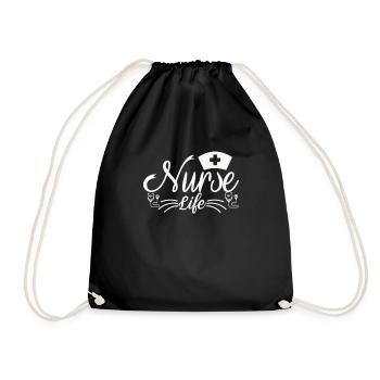 Nurse Life - Drawstring Bag - black - Front