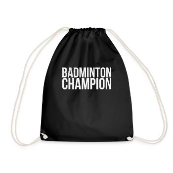 Champion de badminton pour les joueurs de badminton ou - Sac de sport léger - noir - Devant