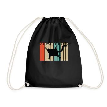 Kurzkopfgleitbeutler Retro Gift - Drawstring Bag - black - Front