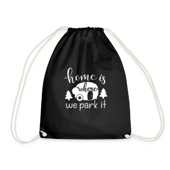 Vacances amoureux de la nature Camping dicton amusant - Sac de sport léger - noir - Devant