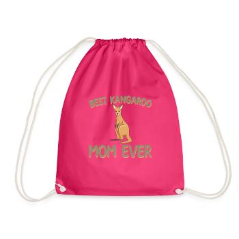 Best Kangaroo Mother Ever - Drawstring Bag - fuchsia - Front