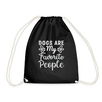 Les chiens sont mes personnes préférées - Sac de sport léger - noir - Devant