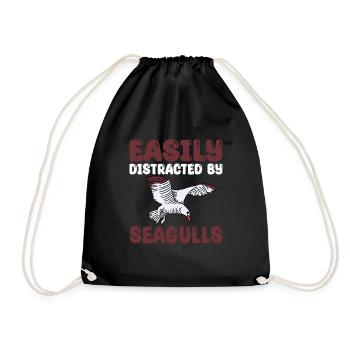 Facilement distrait par les mouettes - Sac de sport léger - noir - Devant