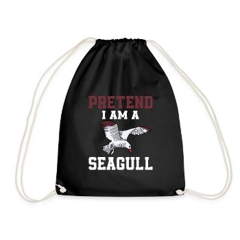 Faites semblant d’être une mouette - Sac de sport léger - noir - Devant
