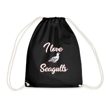 J’adore les mouettes - Sac de sport léger - noir - Devant