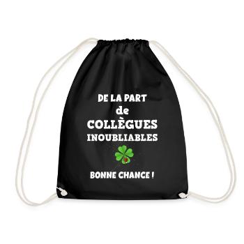 Bonne Chance Collègue ! - Sac de sport léger - noir - Devant