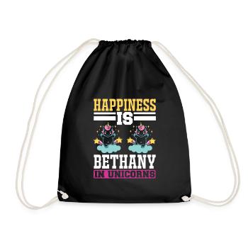 Le bonheur est la croyance en la licorne licorne - Sac de sport léger - noir - Devant