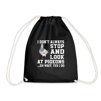 Drôle de chemise de pigeon - Sac de sport léger - noir - Devant