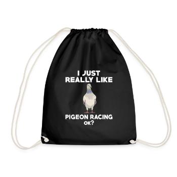 Lovers of pigeon sports - Drawstring Bag - black - Front