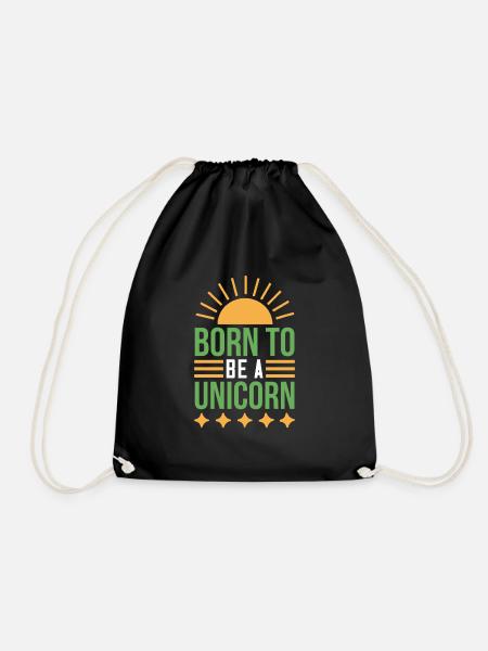 Né pour être une licorne Licorne - Sac de sport léger - noir