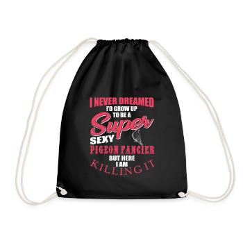 Drôle de chemise Pigeon Lover - Sac de sport léger - noir - Devant