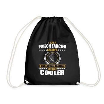 Grand-père colombophile - Sac de sport léger - noir - Devant