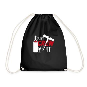 Fuck it - Drawstring Bag - black - Front