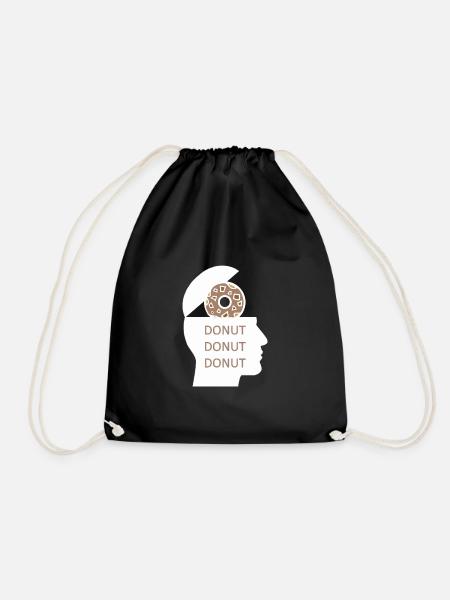 Donut Donut Donut Lustiges Design - Turnbeutel - Schwarz