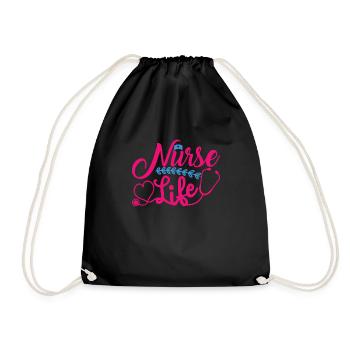 Nurse Hospital Emergency - Drawstring Bag - black - Front