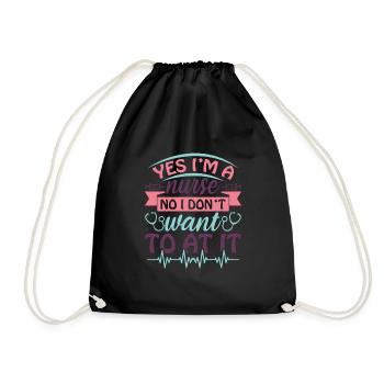 NURSE Nurse - Drawstring Bag - black - Front