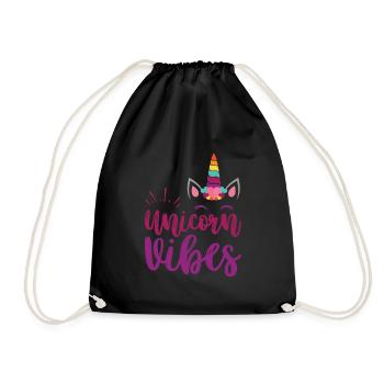Einhorn Unicorn Vibes - Sac de sport léger - noir - Devant