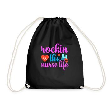 Nurse Hospital Emergency - Drawstring Bag - black - Front