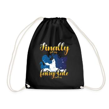 Finally My Fairytale End of Marriage Design - Drawstring Bag - black - Front