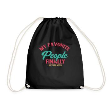 My favorite people have finally settled for the - Drawstring Bag - black - Front