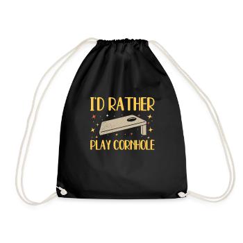 Drôle de chemise de joueur Cornhole - Sac de sport léger - noir - Devant