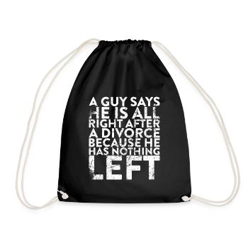 Un gars dit qu’il va bien après un divorce - Sac de sport léger - noir - Devant