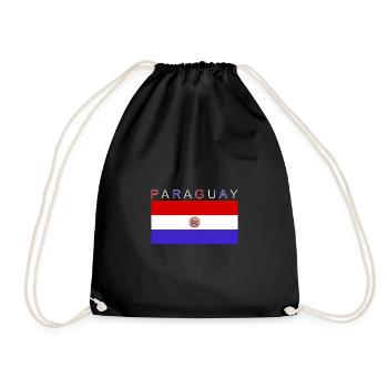 Paraguay Flagge - Turnbeutel - Schwarz - Vorne