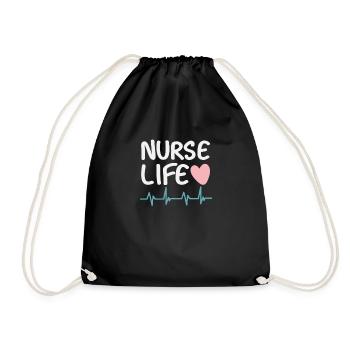 Nurse Life - Drawstring Bag - black - Front