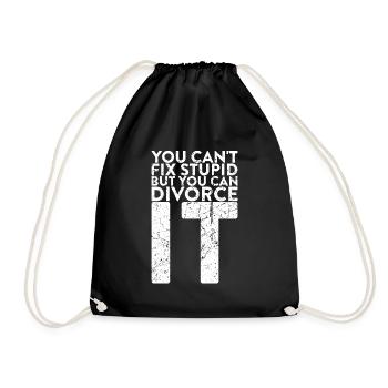 Vous ne pouvez pas réparer la stupidité, mais vous pouvez - Sac de sport léger - noir - Devant