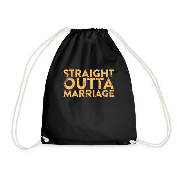 Straight Outta Marriage for Divorce - Drawstring Bag - black - Front