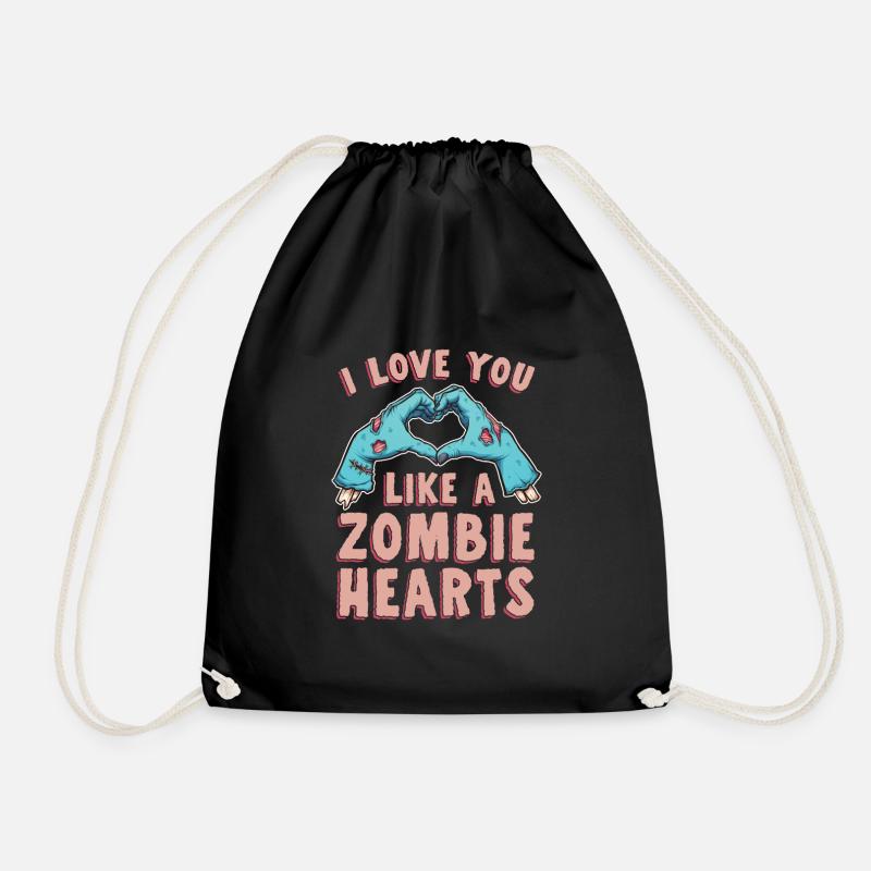 I love you like a - Drawstring Bag - black