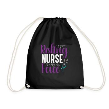 Resting Nurse Face - Turnbeutel - Schwarz - Vorne
