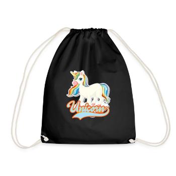 Licorne Einhorn - Sac de sport léger - noir - Devant