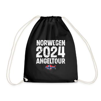 Norwegen Angeltour 2024 - Turnbeutel - Schwarz - Vorne