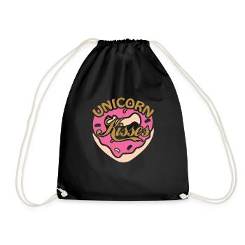 Licorne Embrasse Licorne - Sac de sport léger - noir - Devant