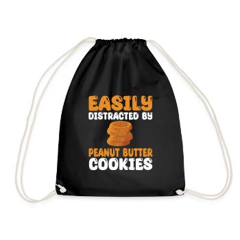 Drôle de t-shirt de biscuits au beurre de cacahuète - Sac de sport léger - noir - Devant