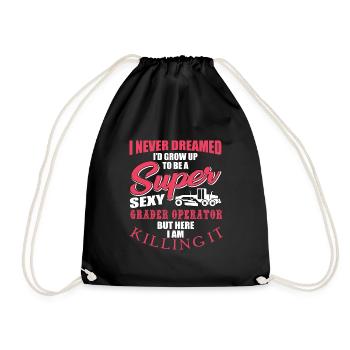 Super Sexy Grader Driver - Drawstring Bag - black - Front