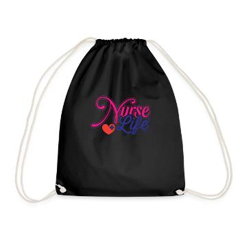 Health and Nurse - Drawstring Bag - black - Front