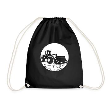 T-shirt chargeuse sur pneus - Sac de sport léger - noir - Devant