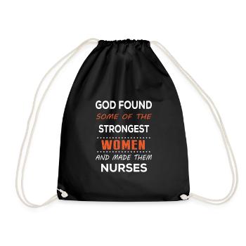 Infirmière Femme forte - Sac de sport léger - noir - Devant