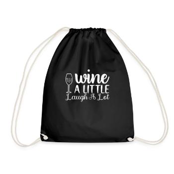Le vin rit un peu beaucoup - Sac de sport léger - noir - Devant