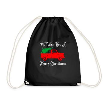 We wish you a Merry Christmas season - Drawstring Bag - black - Front