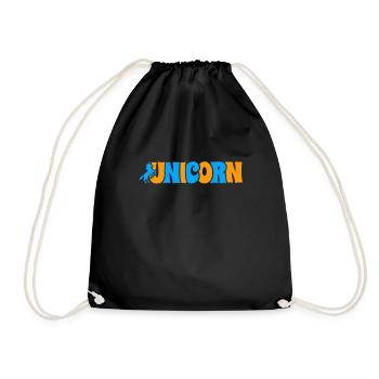 Einhorn Unicorn - Drawstring Bag - black - Front