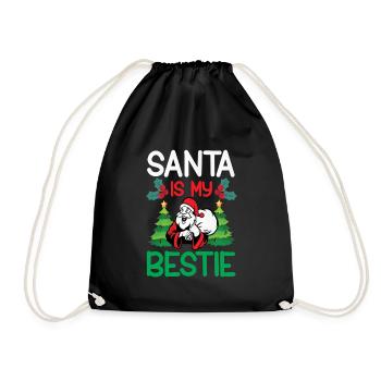 Noël Père Noël mon meilleur ami - Sac de sport léger - noir - Devant