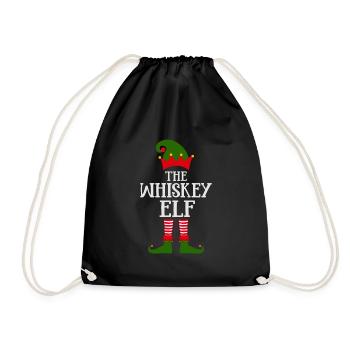 Lustiges Die Whiskey-Elfe Christmas Design - Turnbeutel - Schwarz - Vorne