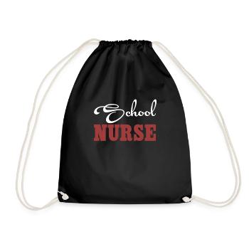 School nurse - Drawstring Bag - black - Front