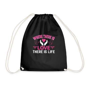 Là où il y a de l’amour, il y a une sœur - Sac de sport léger - noir - Devant