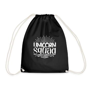 Licorne de l’escouade Einhorn - Sac de sport léger - noir - Devant